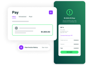 Mobiele versie van interface van debiteurenbeheer transformeren met AI met betaalscherm