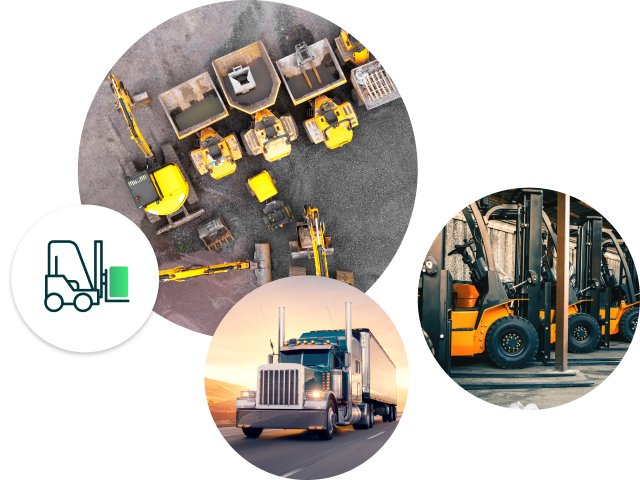 Heavy Machinery Equipment, Automobile engine, and Semi Truck Masthead Collage