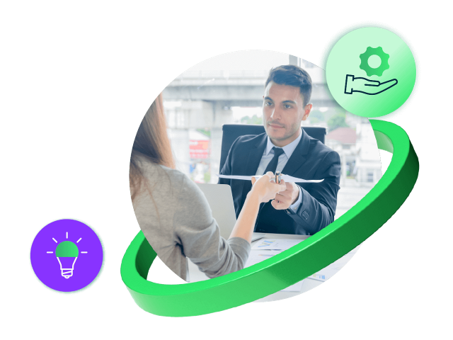 Manager mit Dokument