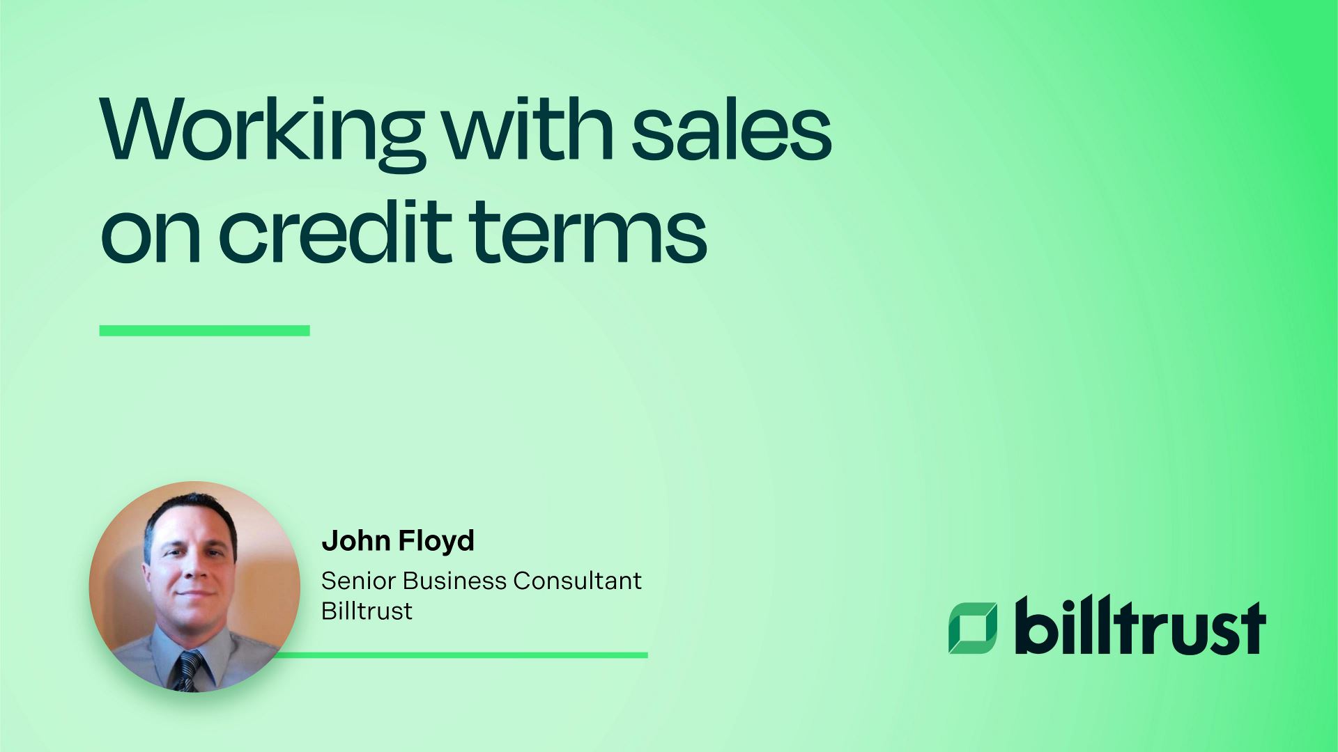 Working with sales on credit terms