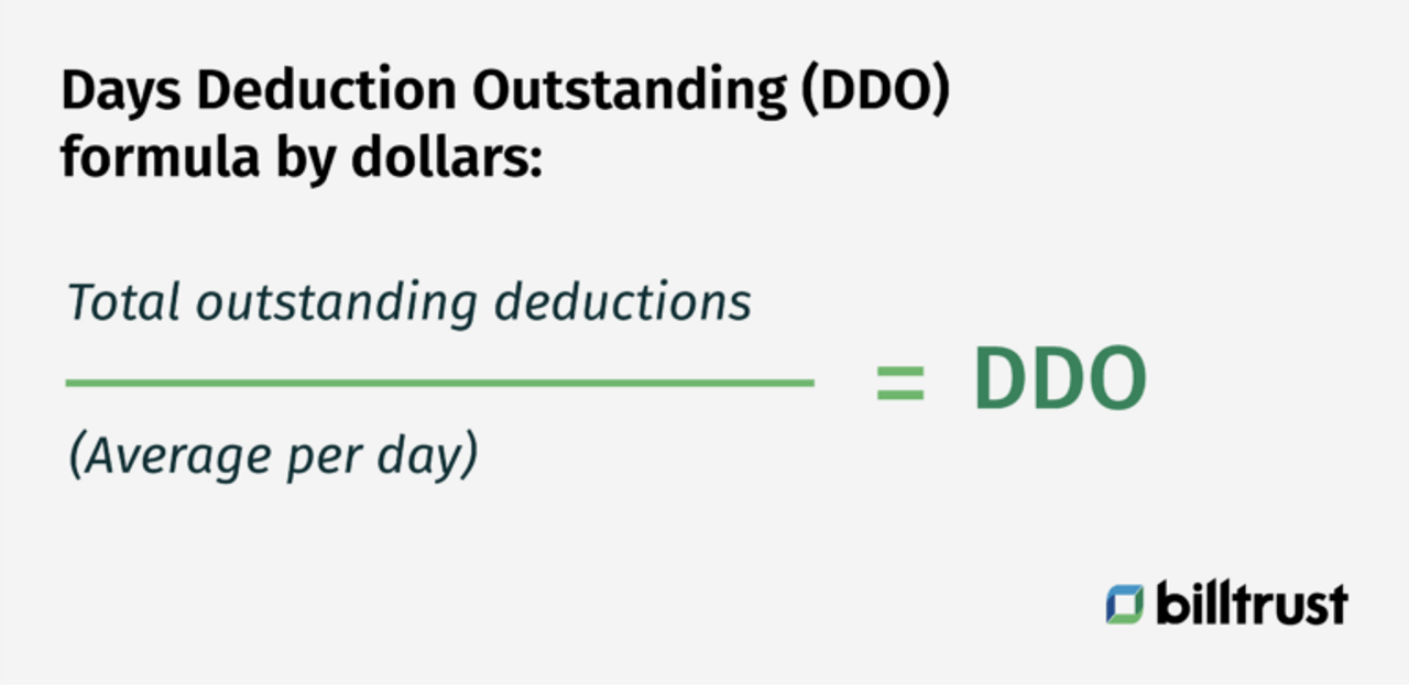 days deduction outstanding formula by dollars