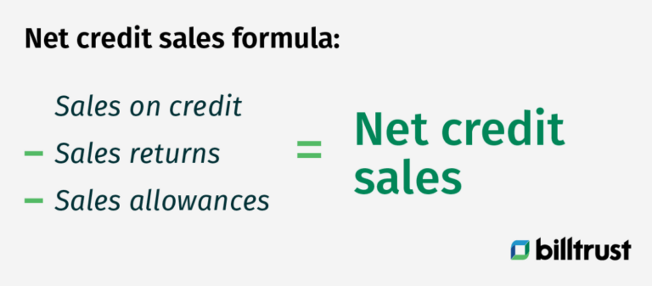 accounts receivable turnover net credit sales formula