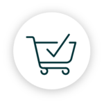 shopping cart with checkmark icon