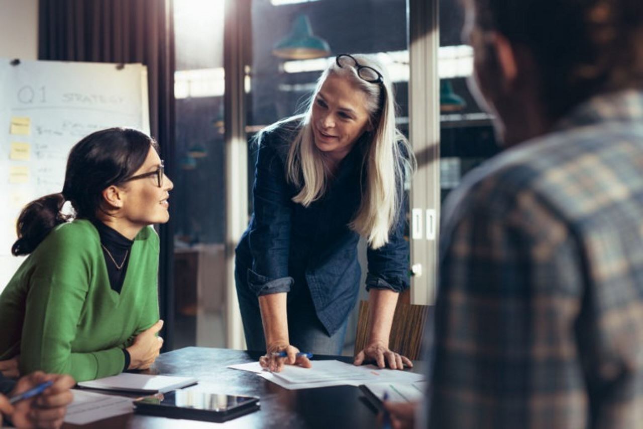 employees meeting to review company financials