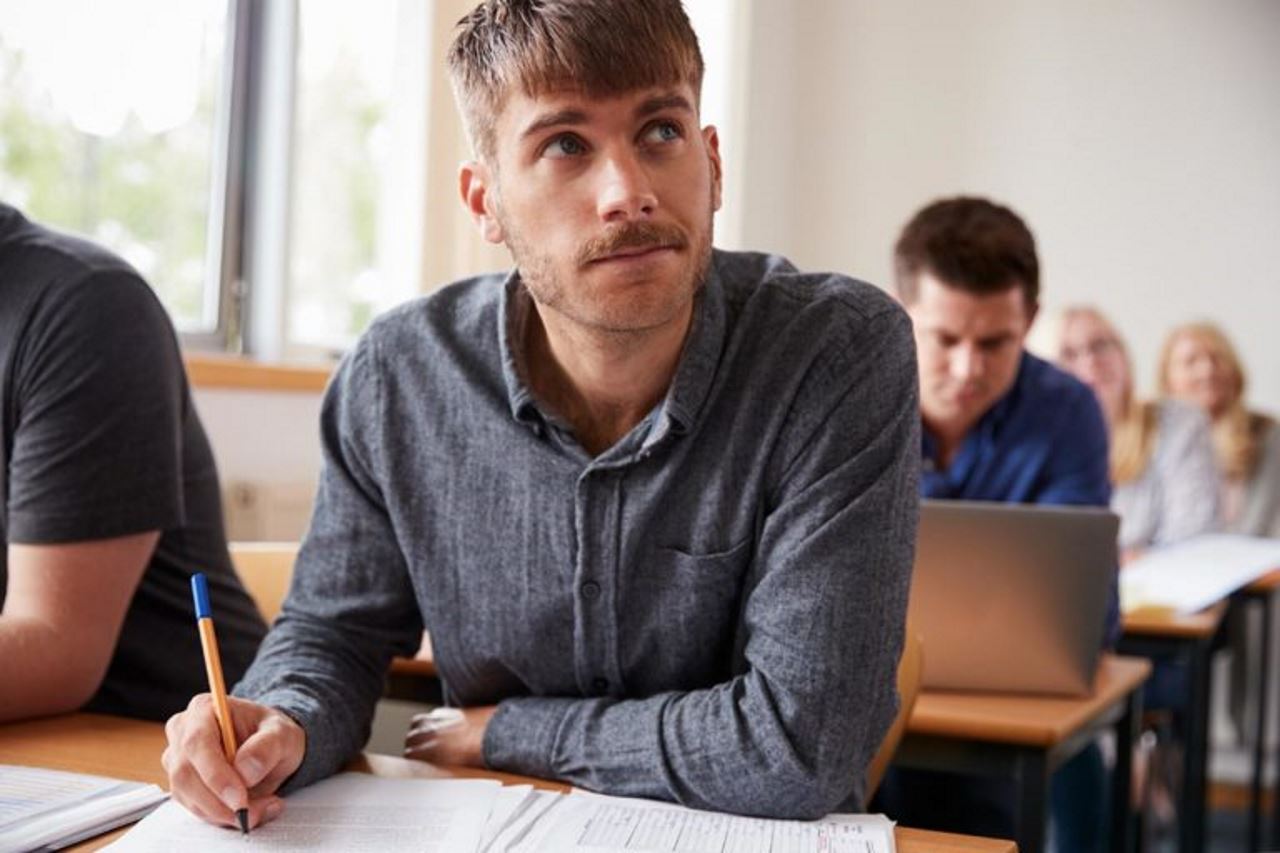 man attending professional training for collection agents