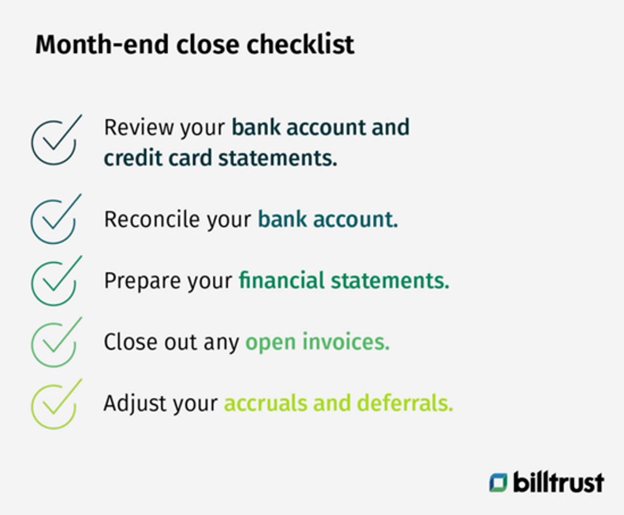 month-end close process checklist