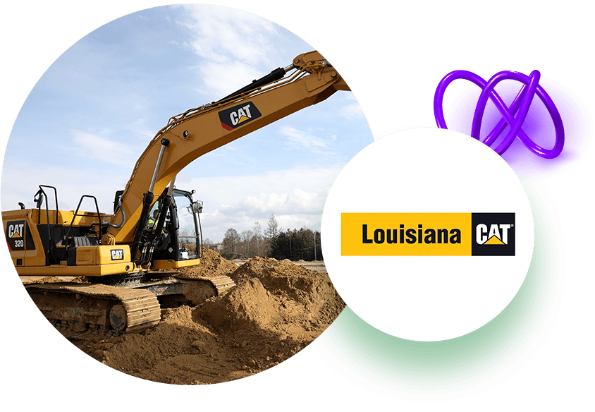 CAT zware machines en uitrusting met Louisiana CAT-logo