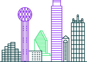 Dallas skyline illustration