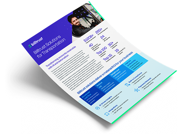 Transform AR with Billtrust transportation solutions