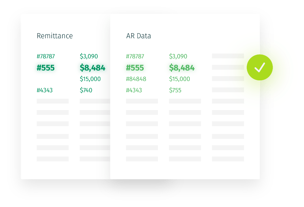 abstract diagram showing remittance paper and AR data paper