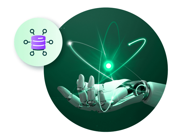 Robot hand holding power