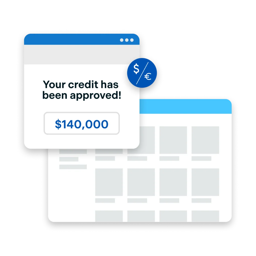 Graphic representing credit approval
