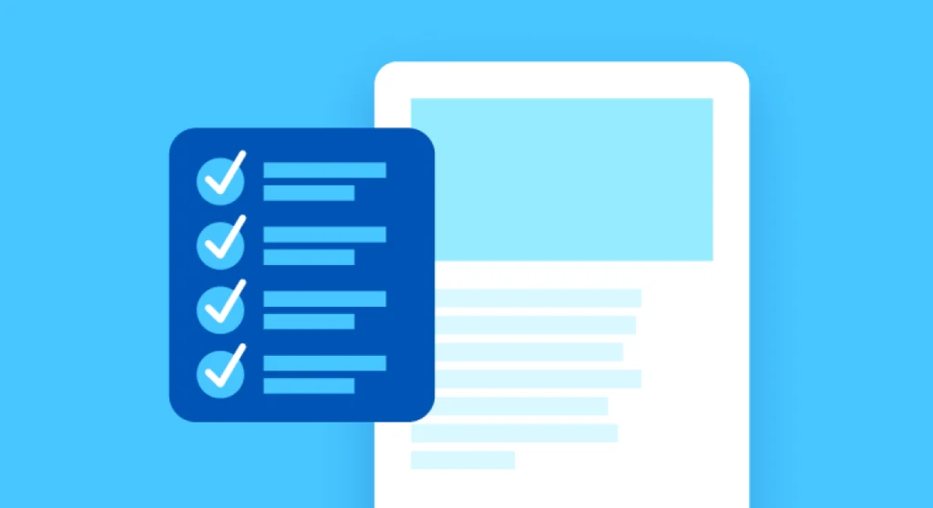 A checklist graphic