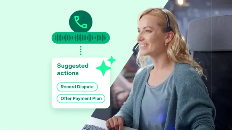 woman using agentic voip collections software