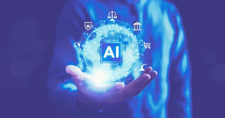 ai orb floating in mans hand