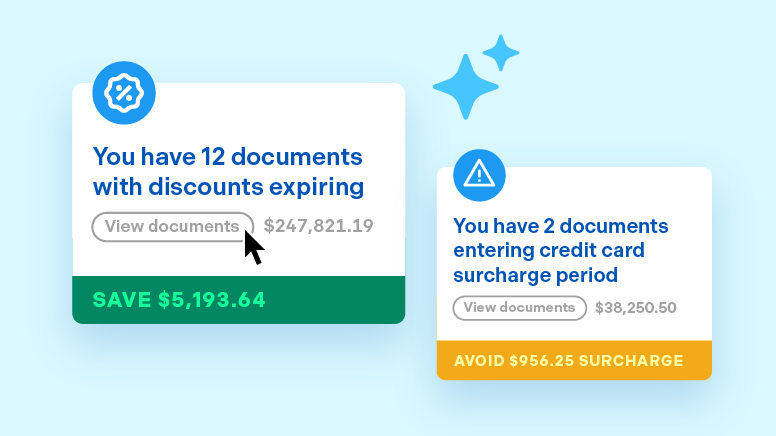 notifications showing payment recommendations