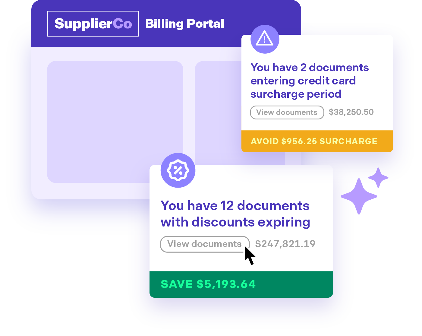 Customer billing portal with payment recommendations