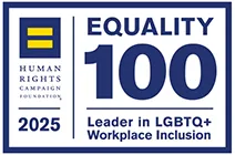 Human Rights Campaign Equality 100 Leader in LGBTQ+ Workplace Inclusion