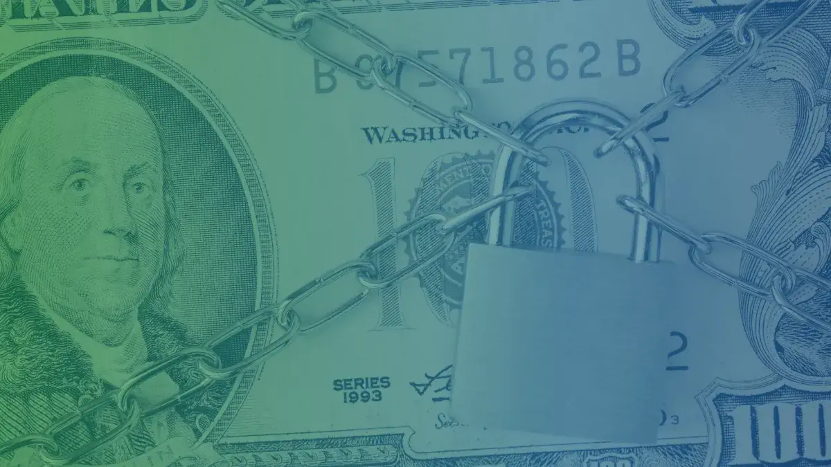 cash with lock acting as trapped cash