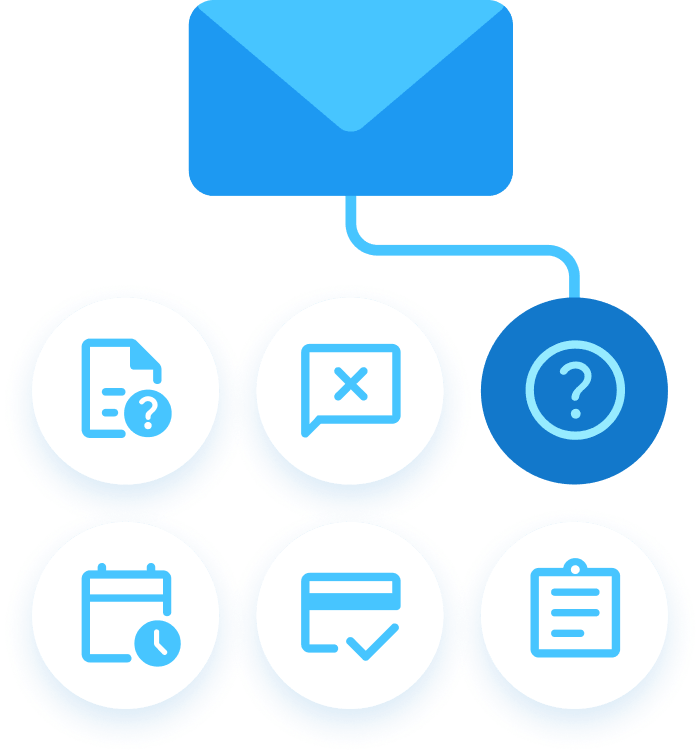 E-mail wordt gerouteerd op type