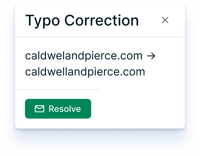 Correcting a typo in an email address