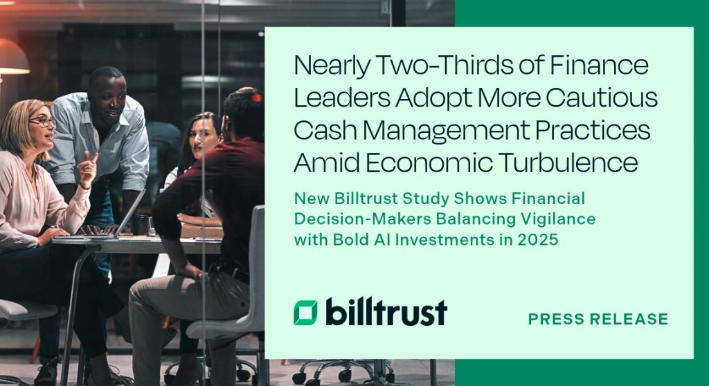 Announcement of a study indicating how financial leaders are adopting cash management practices