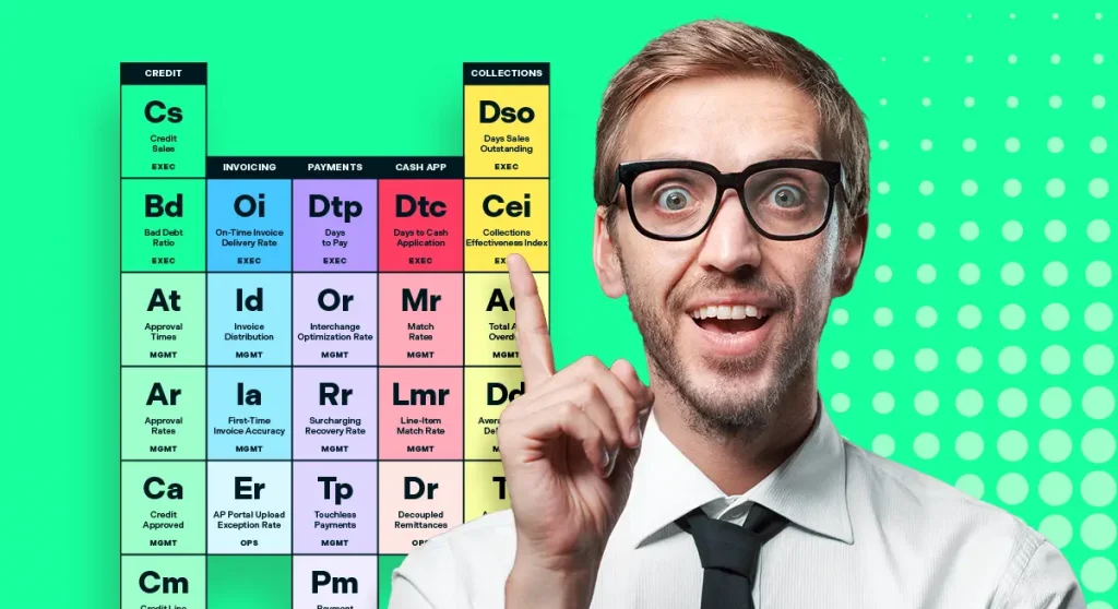 nerdy man pointing to periodic table