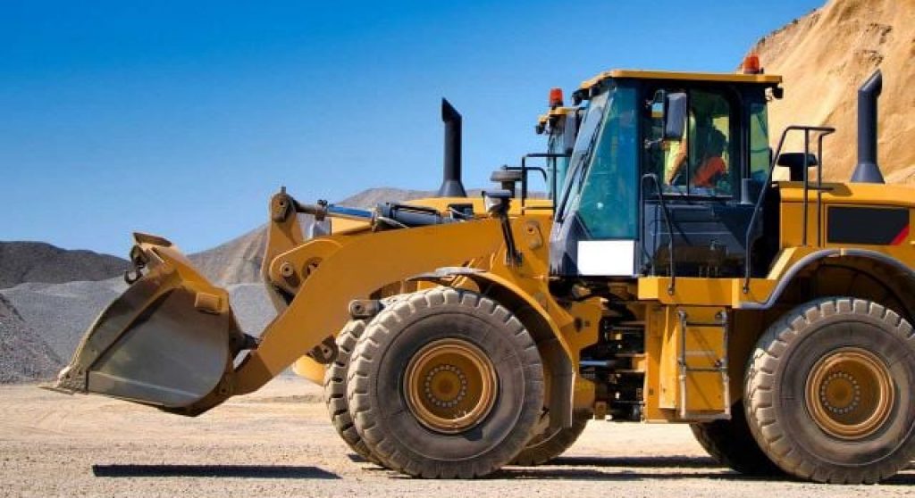 Bulldozer on construction site