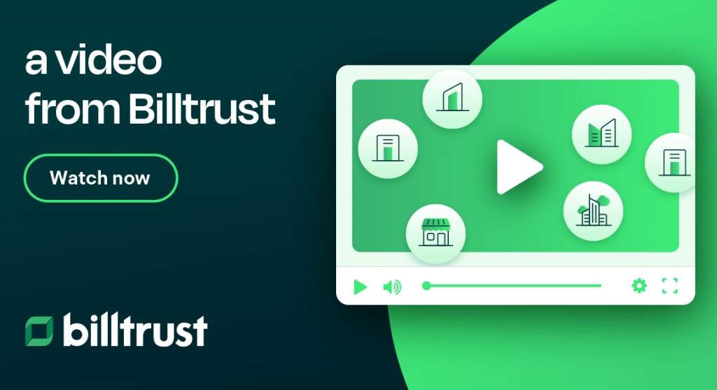 Graphic depicting a video presentation from Billtrust