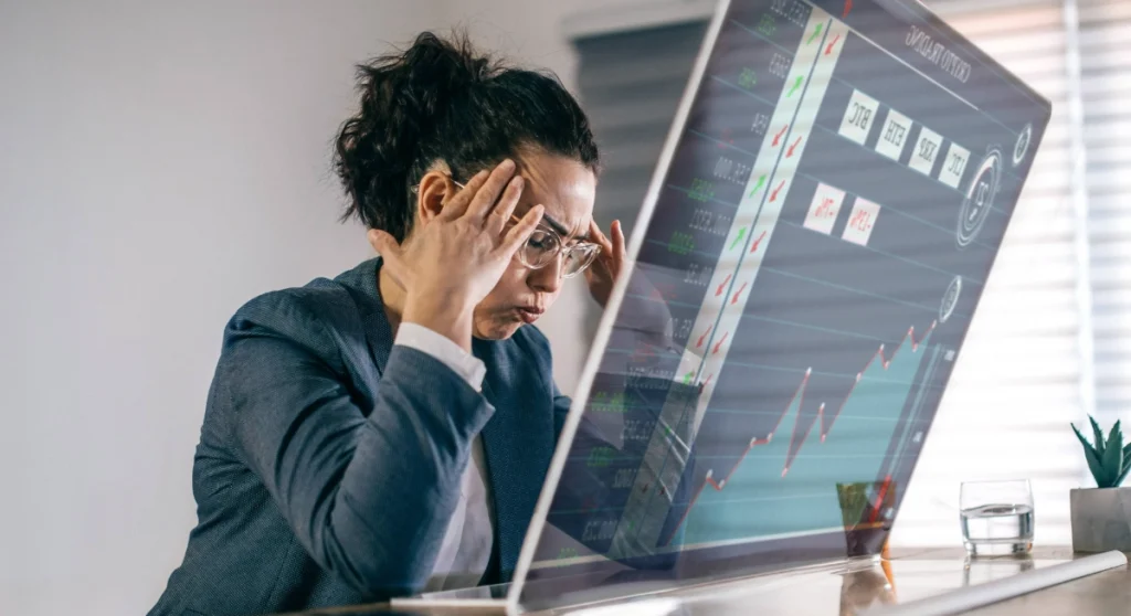 Woman at Work Frustrated